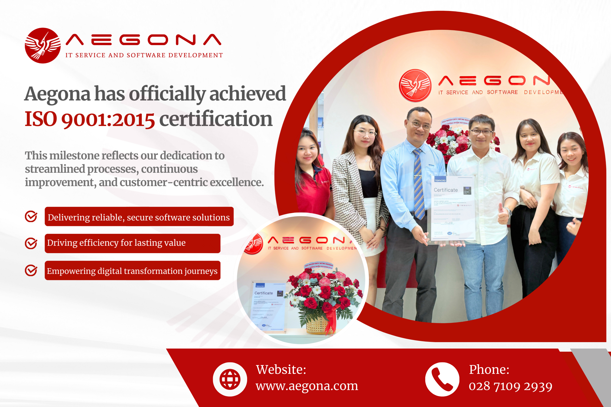 Aegona Has Officially Achieved ISO 9001:2015 Certification 