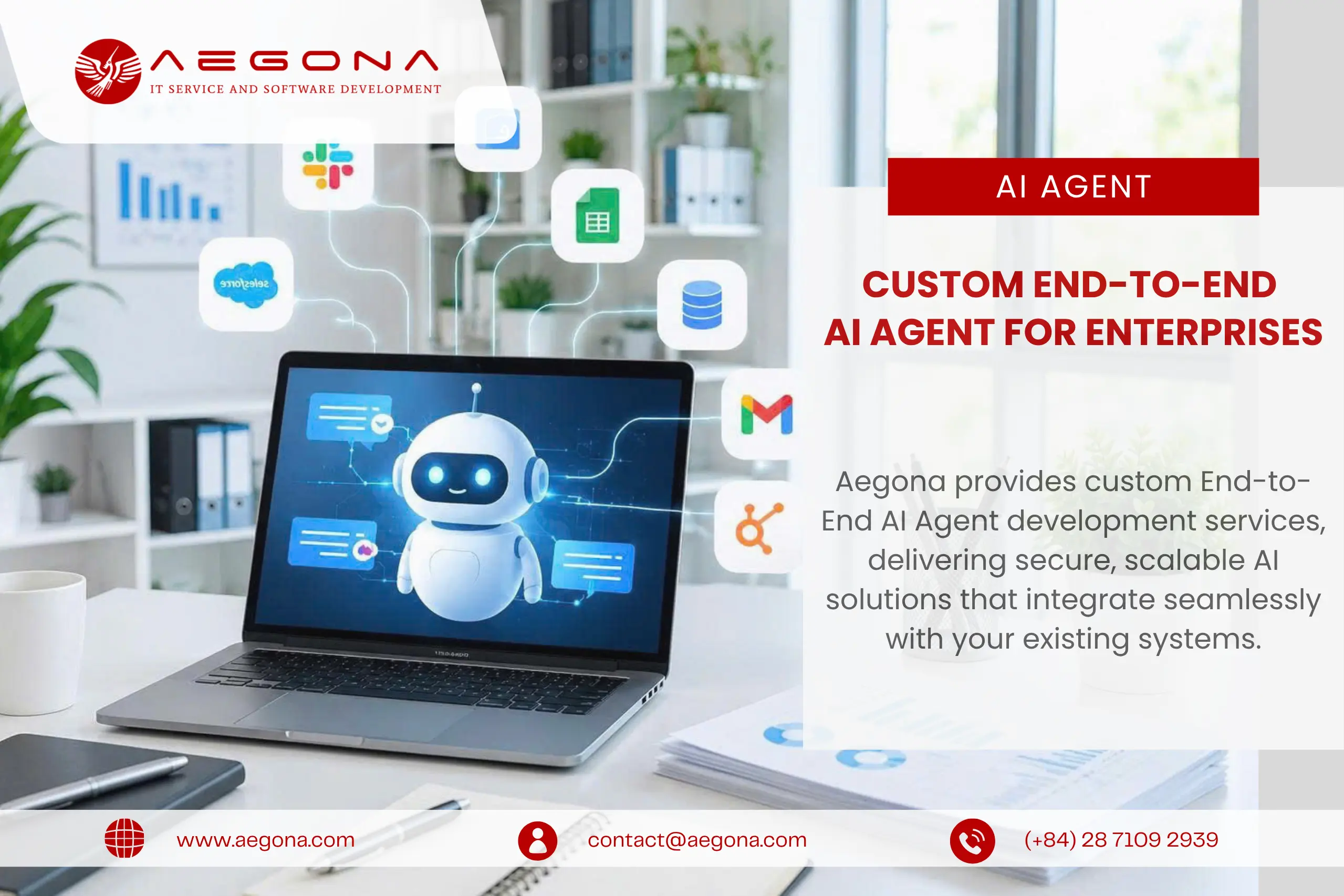 Custom End-to-End AI Agent Development Company For Enterprises