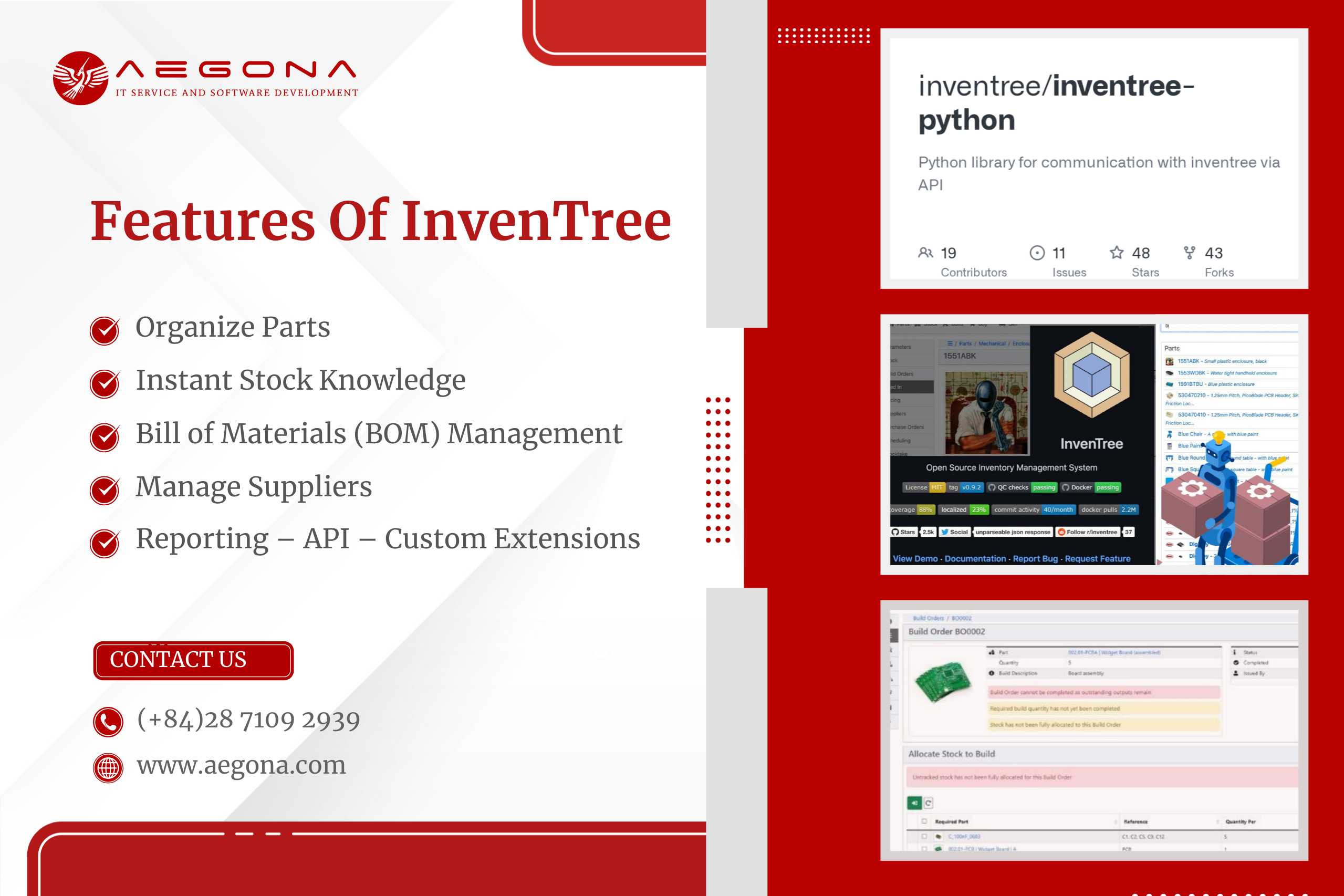 Features of InvenTree Inventory Management Software