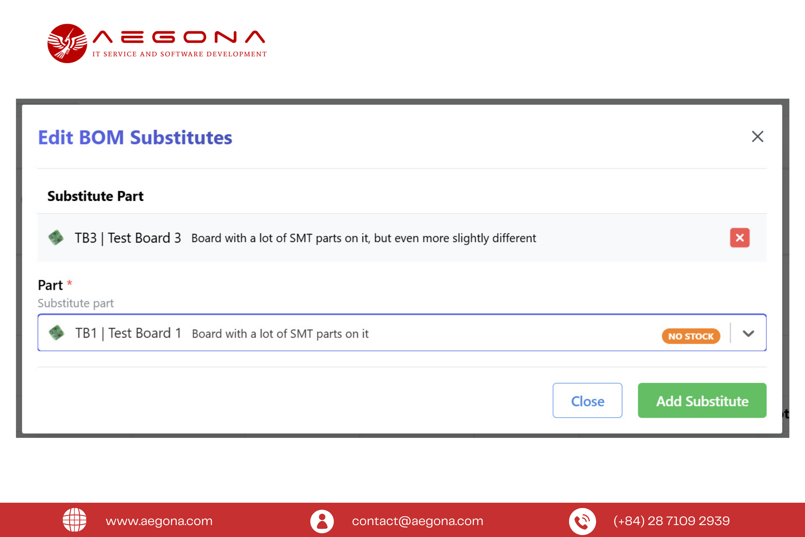 Flexible Substitute Components